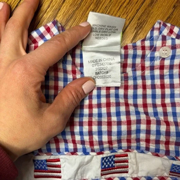 Like-New Classic Whimsy Baby Patriotic Bubble, Size: 12 months - Picture 2 of 5
